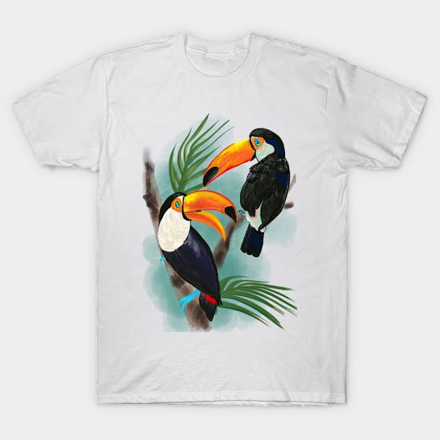 Toucans in the tree T-Shirt by Orangerinka